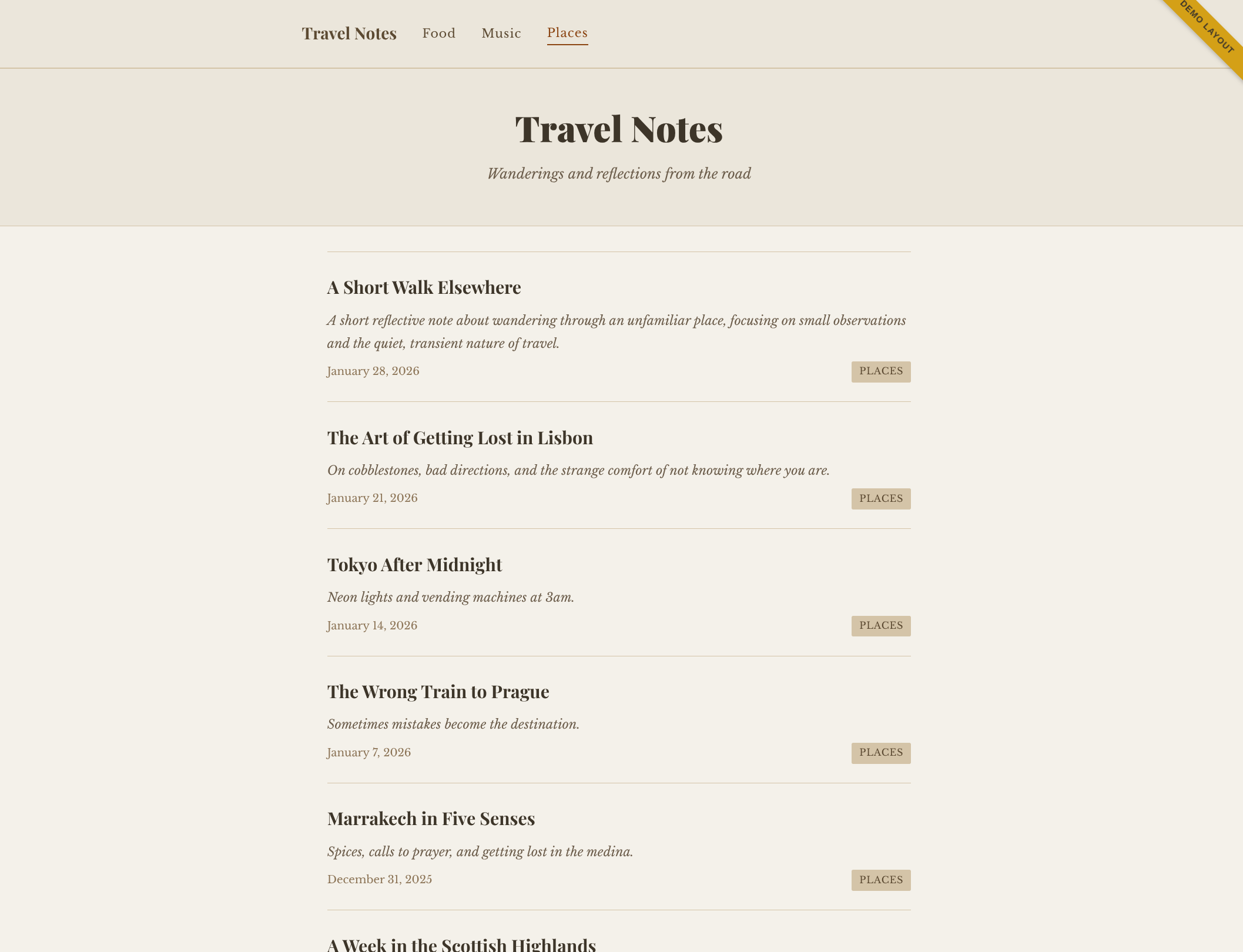 Vintage Style - Index