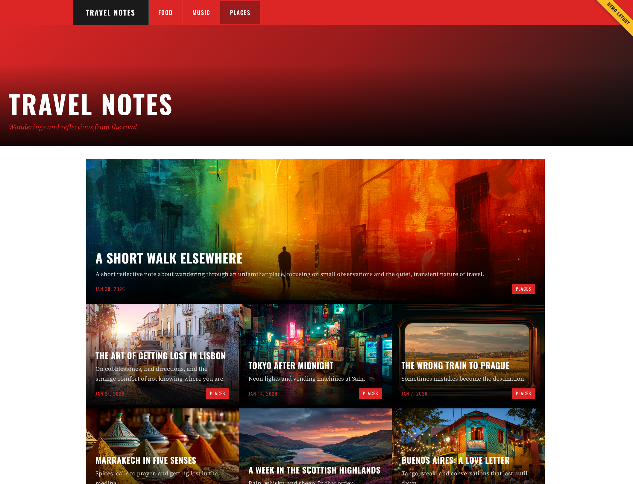 Alternative Layout - Index