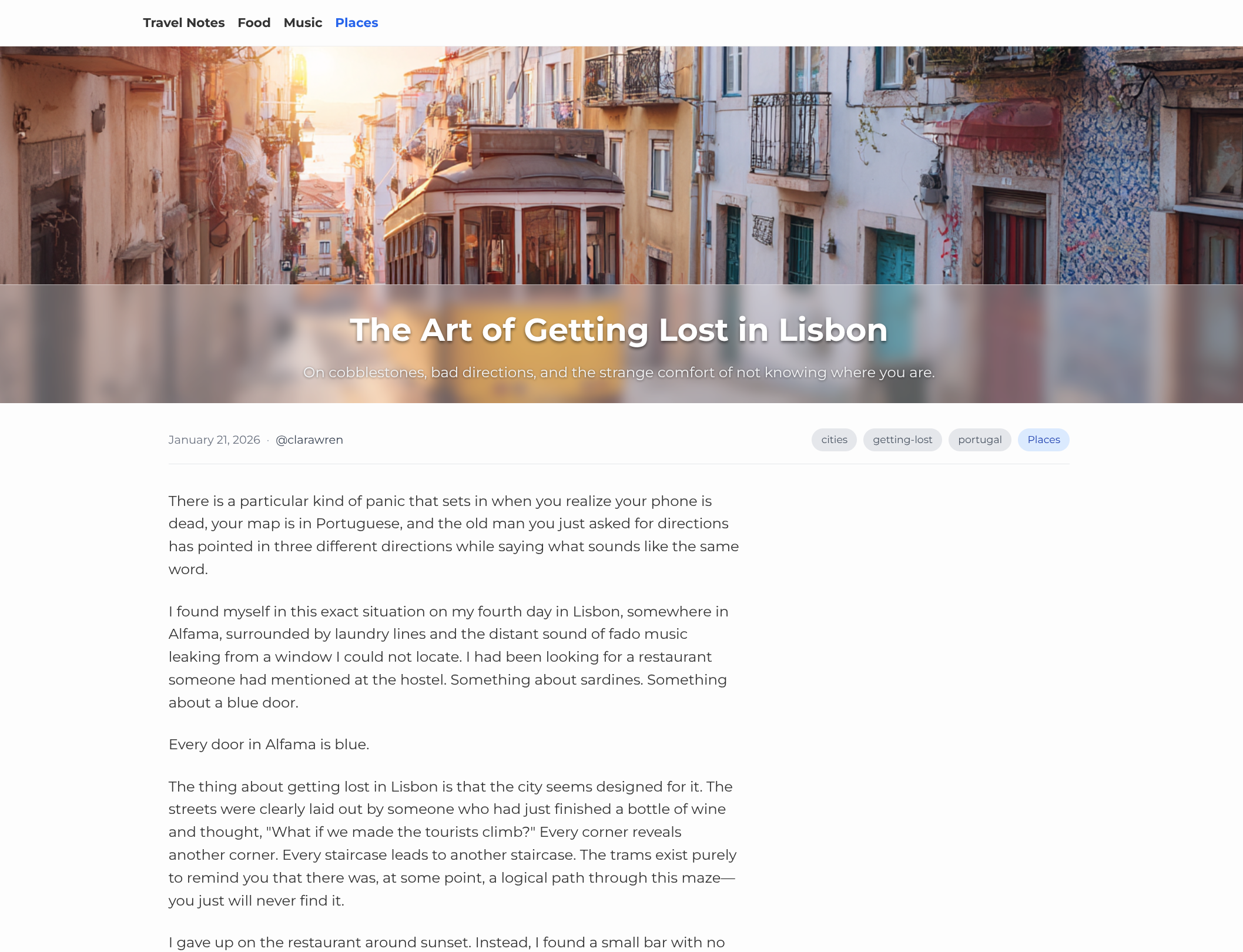 The Art of Getting Lost in Lisbon